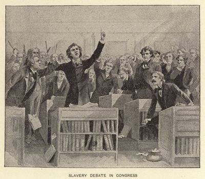 Rabszolgavita a kongresszusban (litho) alkotó: American School