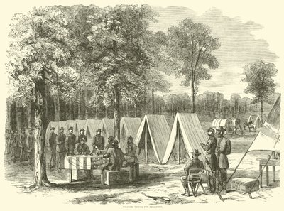 Katonák szavaznak az elnökre, 1864. szeptember alkotó: American School
