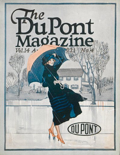 Valami új a sportruházatban, a DuPont Magazin címlapja, 1921. április alkotó: American School