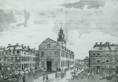 A régi államház délnyugati képe, Boston, 1881 alkotó: American School