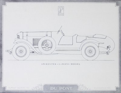 Speedster - LeMans Model, DuPont Motor Cars, 1921 alkotó: American School