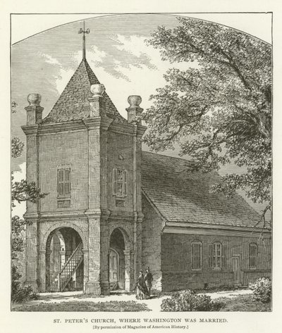 St Peters Church, ahol Washington házasodott alkotó: American School