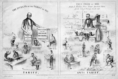 Tarifa, vámellenes, kiadó: H R Robinson, New York, 1844 alkotó: American School