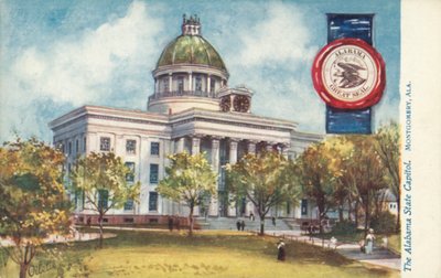 Alabama állami főváros, Montgomery, Alabama (színes lithó) alkotó: American School