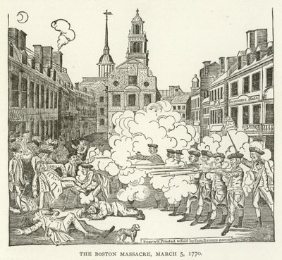 A bostoni mészárlás, 1770. március 5 alkotó: American School