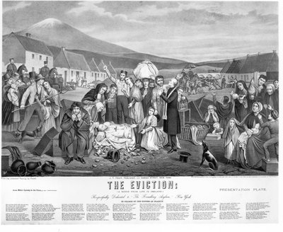The Eviction: A Scene from Life in Ireland, pub. írta: J.T. Foley, 1871 alkotó: American School