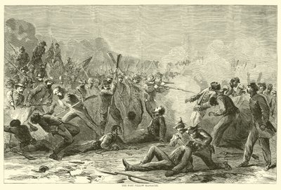 A Fort Pillow mészárlás, 1864. április alkotó: American School