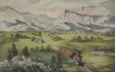 A Nagy Nyugat, kocsma. 1870, Currier & Ives alkotó: American School