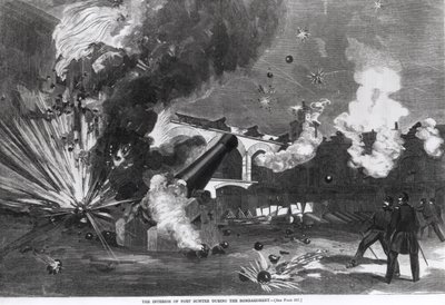 Fort Sumter belseje a bombázás során, 1861. április 12., a 