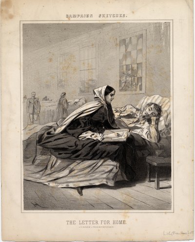 The Letter for Home, illusztráció a kampányvázlatokból, 1863 alkotó: American School