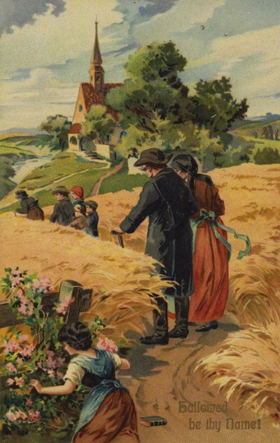 Az Úr imája, szenteltessék meg a Te neved (chromolitho) alkotó: American School