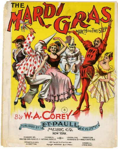 A Mardi Gras March and Two Step [kottaborító], 1897 alkotó: American School