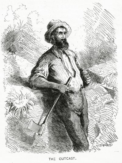 The Outcast, illusztráció az A Community of Outcasts című filmhez, az Appletons Journalból, 1872. március 23. alkotó: American School