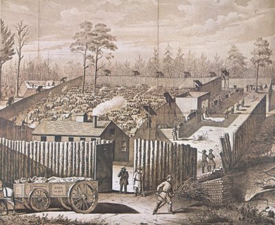 A hadifogolytábor Andersonville-ben (litho) alkotó: American School