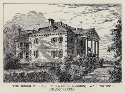 A Roger Morris-ház, Jumel-kúria, Washington főhadiszállása (litho) alkotó: American School