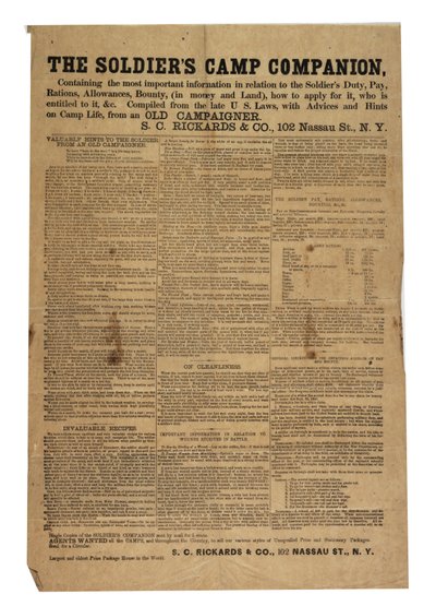The Soldiers Camp Companion, 1861-1865 körül alkotó: American School