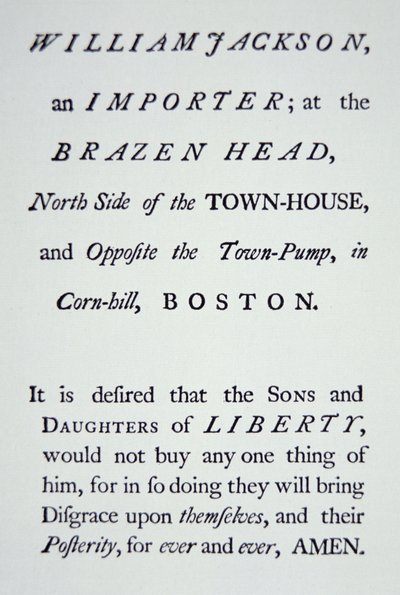 A „Sons of Liberty” egy titkos mozgalom, amelyet 1765-ben alapítottak a brit adók (litho) ellen. alkotó: American School