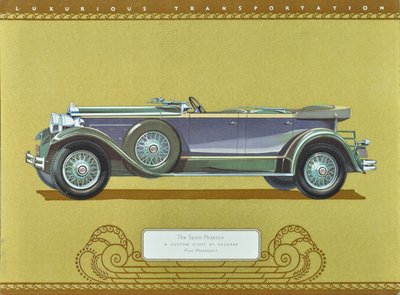 The Sport Phaeton, A Custom Eight by Packard, kiadó: 1930 (színes litográfia) alkotó: American School