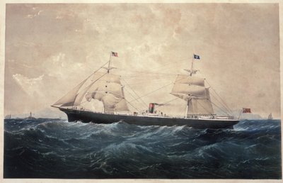 The Steamer Manhattan (olaj, vászon) alkotó: American School