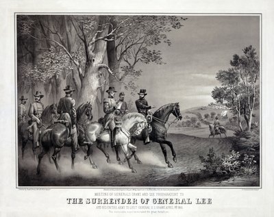 The Surrender of General Lee, pub. 1866 (litográfia) alkotó: American School