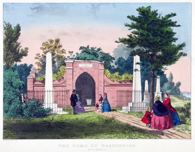 The Tomb of Washington, Mount Vernon, Va., pub. 1857 körül (színes litó) alkotó: American School