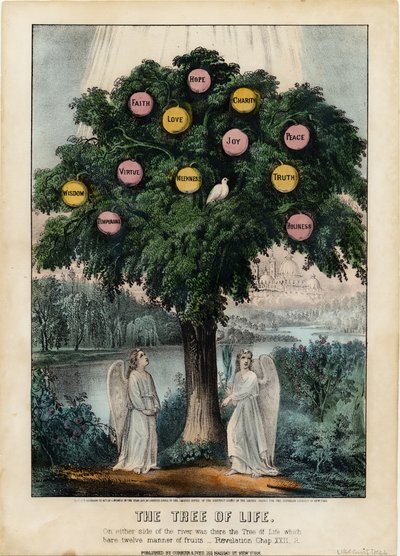 Az élet fája, kocsma. Currier & Ives, 1870 alkotó: American School