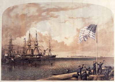 Az Unió győzelme Port Royalban, 1861. november 7., vésette Shearman és Hart, 1861 alkotó: American School
