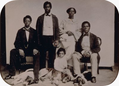 Az esküvői jelenet, 1860 körül (féltányéros bádog, kézzel színezett, bőrtokban) alkotó: American School