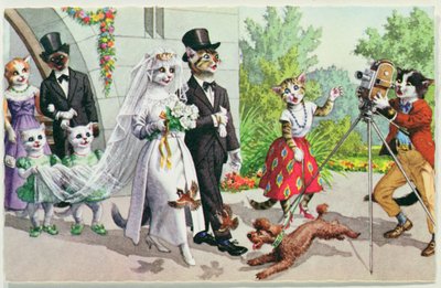 The Wedding, 20. század eleji amerikai képeslap alkotó: American School