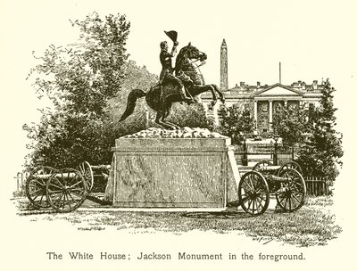 A fehér Ház; Jackson emlékmű az előtérben alkotó: American School