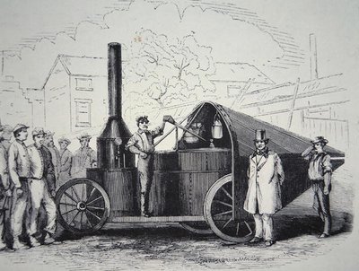 A Winans Steam Gun, az amerikai polgárháború alatt a Konföderációtól elfogott, 1861 májusában (litho) alkotó: American School