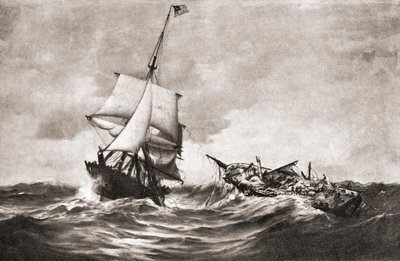 A HMS Frolic elfogása a háborús sloop-of-war USS Wasp által, egy haditengerészeti akció, amelyet 1812. október 18-án vívtak az Atlanti-óceánon, az 1812-es háború alatt, az 1905-ben megjelent „Hazánk története” című kötetből (litho) alkotó: American School