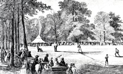 A baseballklubok első találkozója, New York, 1857 alkotó: American School