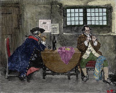 A hacker Henry Every (John Avery, Long Ben, Benjamin Bridgeman) (? -1695) ellenséges támadások során visszaszerzett ékszereket árul. Illusztráció: Howard Pyle (1853-1911) alkotó: American School