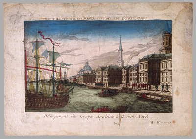 A brit csapatok partraszállása New Yorkban, 1776 alkotó: American School