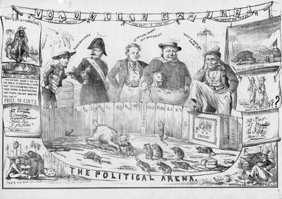 A politikai színtér, valószínűleg Cincinnatiben, 1861 körül alkotó: American School