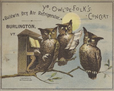 Három bagoly énekel (chromolitho) alkotó: American School