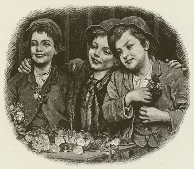 Kemény vásárlók, J G Brown festményéről alkotó: American School
