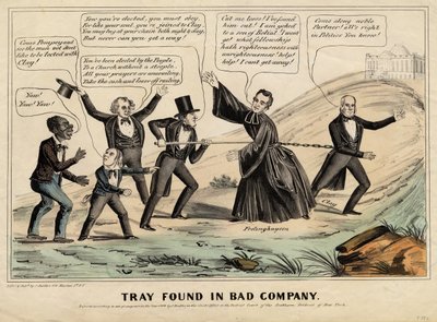 Rossz társaságban talált tálcát, kiadó: J Baillie, New York, 1844 alkotó: American School