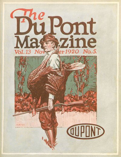 Pulykavadász, a DuPont Magazin címlapja, 1920. november alkotó: American School