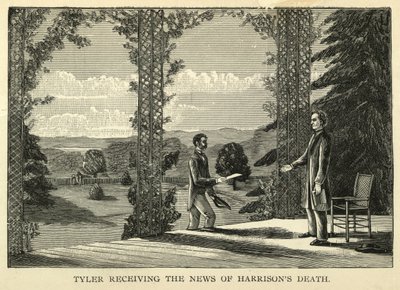 Tyler megkapta a hírt Harrison haláláról, pub. 1888 (metszet) alkotó: American School