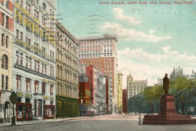 Union Square, a 14th Streettől északra, New York, 1900-10 alkotó: American School