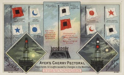Egyesült Államok vihar- és időjárásjelzések (chromolitho) alkotó: American School