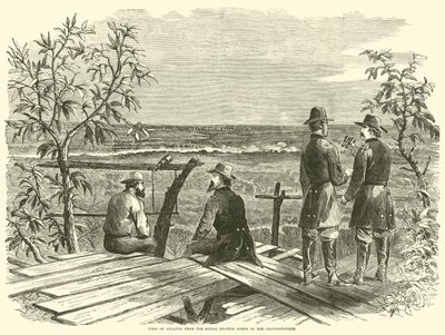 Atlanta kilátása a Chattahoochee-től északra lévő jelzőállomásról, 1864. július alkotó: American School
