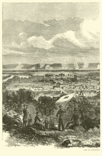 Kilátás Chattanoogára és a szövetségi táborra, 1863. november alkotó: American School
