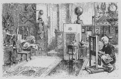 Kilátás Gerome műtermére (litho) alkotó: American School
