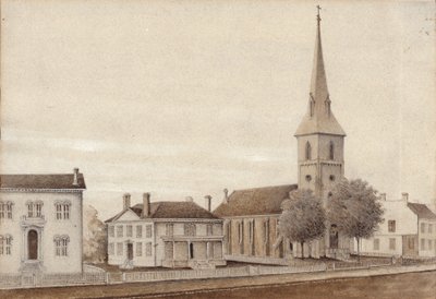 Petersburg, Virginia látképe (akvarell, papír) alkotó: American School