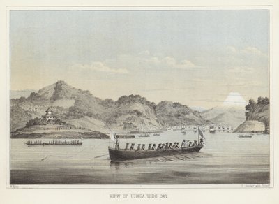 Kilátás Uraga, Yedo Bay, Japán alkotó: American School