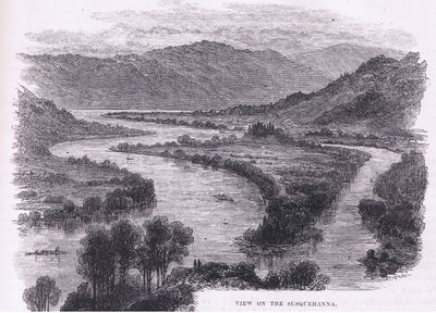 Kilátás a Susquehannára, illusztráció Cassell története az Egyesült Államok pubjából. készítette: Petter & Galpin 1890 körül (litho) alkotó: American School