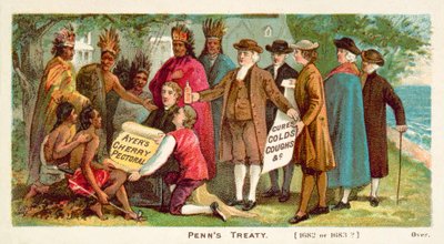 William Penn szerződése az észak-amerikai indiánokkal, 1682 alkotó: American School